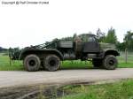 KrAZ 255 B1 als Tr�gerfahrzeug f�r das Bugsierboot BMK-T - NVA, DDR - fotografiert am 05.08.2011 zum Milit�rfahrzeugtreffen in Zeithain (Lustlager Zeithain) - Copyright @ Ralf Christian Kunkel     