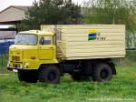 IFA L 60 1218 ND 4x4 mit Hackaufbau - fotografiert am 26.04.2009 auf der Gewerbeschau in Luckau (Landkreis Dahme-Spreewald) im Land Brandenburg - Copyright @ Ralf Christian Kunkel