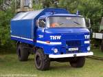 IFA L 60 1218 4x4 ND - Pritschenfahrzeug, Metallpritsche, mit Allradantrieb und Niederdruckbereifung, 180 PS, Einsatz beim Technischen Hilfswerk (THW) - fotografiert am 25.07.2009 zum Museumfest am