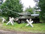T-34 Kampfpanzer - Sowjetische Armee, CA, UdSSR, NVA, DDR - fotografiert am 05.08.2011 zum Milit�rfahrzeugtreffen in Zeithain (Lustlager Zeithain) - Copyright @ Ralf Christian Kunkel